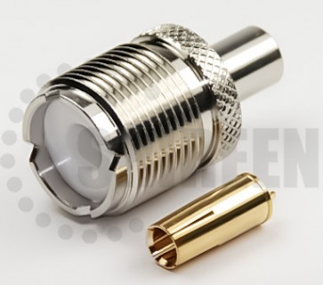SO239 Female Straight Solder Type Connector For RG8x / LMR240 / LMR240UF / RFC240 / RFC240UF cables