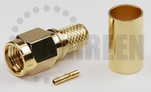 SMA Male Reverse Polarity Straight Connector For RG58 / RG142 / RG223 / RG400 / LMR195 / RFC195 cables