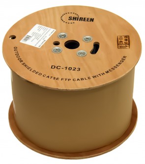 DC-1023 - Outdoor CAT5e FTP - Shielded Cable With a Messenger Wire - 1000ft Spool