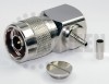 Type N Male Right Angle Connector For RG316 / RG174A-U / LMR100A / RFC100A cables